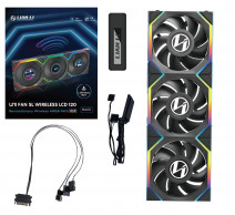 Lian Li UNI FAN SL WIRELESS LCD 3x120mm Siyah Kasa Fanı (G99.12SLLCD1W3B.00)